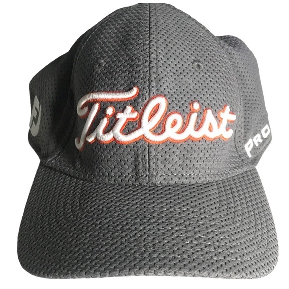Titleist Foot Joy Pro V1 Golf Cap Baseball Cap Gray Fitted - Picture 1 of 10